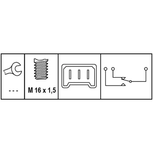 Spínač brzdových svetiel HELLA 6DD 008 622-631 - obr. 1