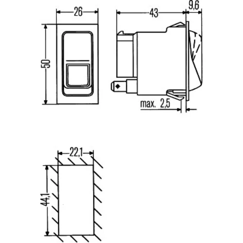 Spínač HELLA 6FH 004 570-577 - obr. 1