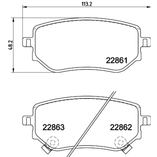 Sada brzdových platničiek kotúčovej brzdy 8DB 355 037-951 /HELLA/ - obr. 3