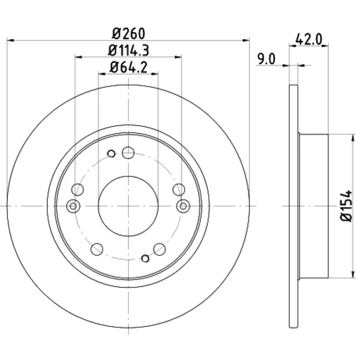 Brzdový kotúč HELLA 8DD 355 118-991 - obr. 3