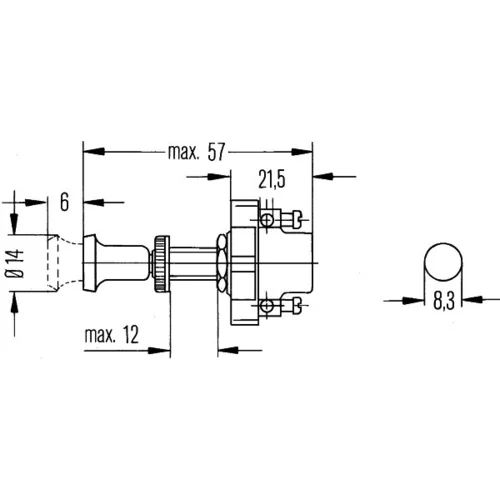 Spínač HELLA 6ED 001 563-001 - obr. 1