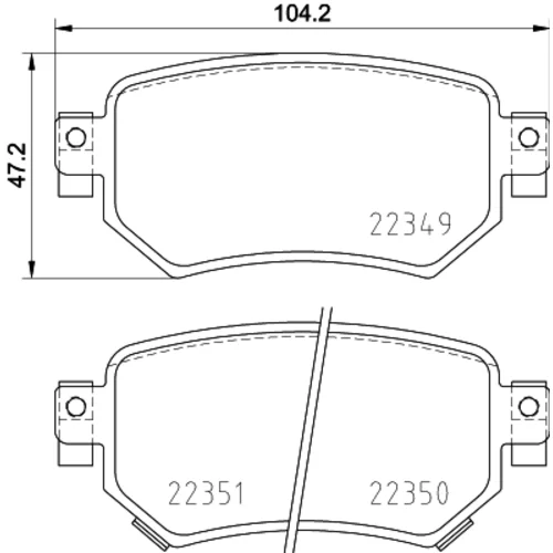 Sada brzdových platničiek kotúčovej brzdy HELLA 8DB 355 025-561