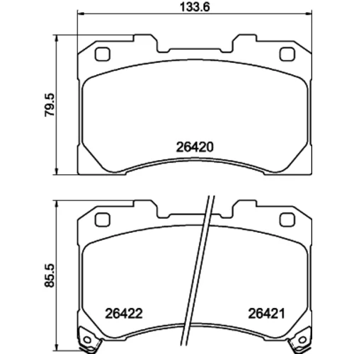 Sada brzdových platničiek kotúčovej brzdy HELLA 8DB 355 041-061