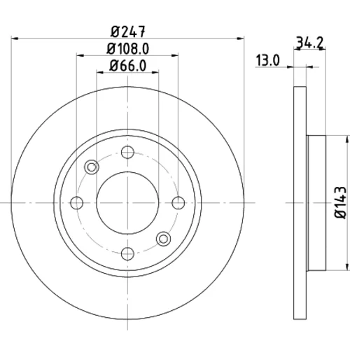 Brzdový kotúč 8DD 355 106-191 /HELLA/ - obr. 3