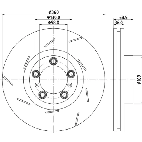 Brzdový kotúč HELLA 8DD 355 133-661 - obr. 3