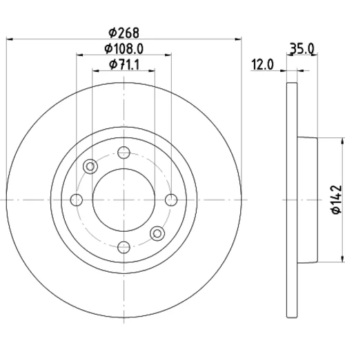 Brzdový kotúč 8DD 355 133-691 /HELLA/ - obr. 3