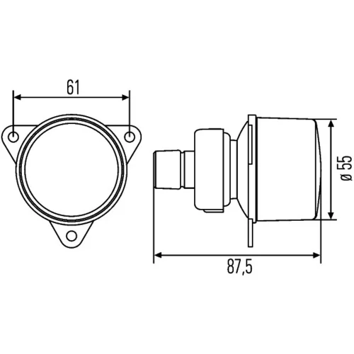 Smerové svetlo HELLA 2BA 008 221-047 - obr. 1