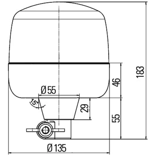 Výstražný otočný maják HELLA 2RL 010 979-011 - obr. 2