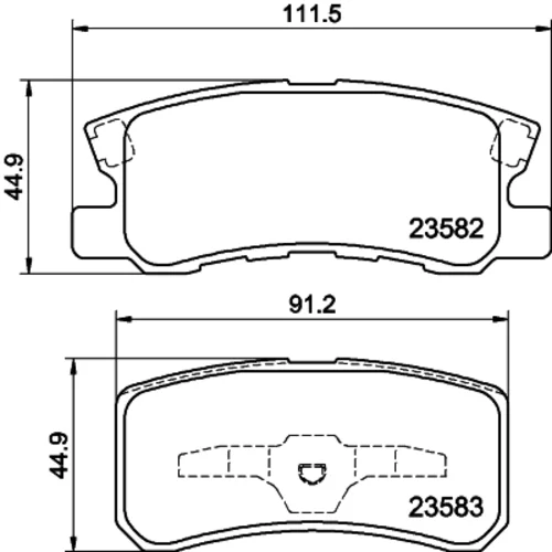 Sada brzdových platničiek kotúčovej brzdy HELLA 8DB 355 009-691