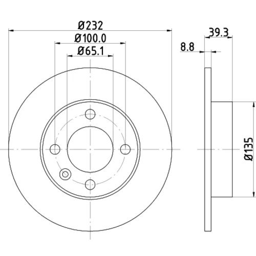 Brzdový kotúč 8DD 355 106-681 /HELLA/ - obr. 3