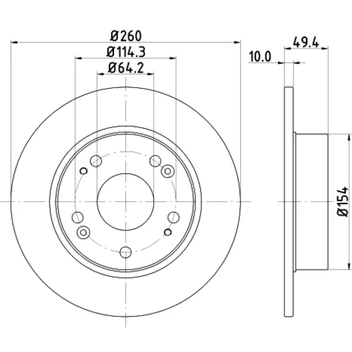 Brzdový kotúč HELLA 8DD 355 118-731 - obr. 3