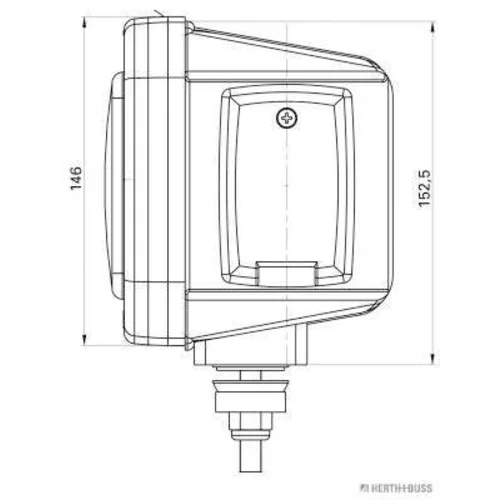 Hlavný svetlomet HERTH+BUSS ELPARTS 81658048 - obr. 2