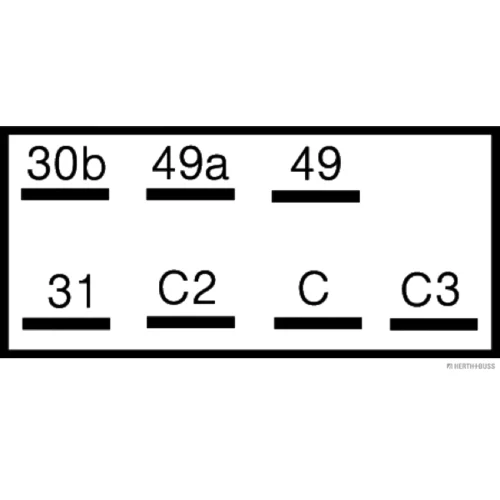 Prerušovač smerových svetiel HERTH+BUSS ELPARTS 75605142 - obr. 1