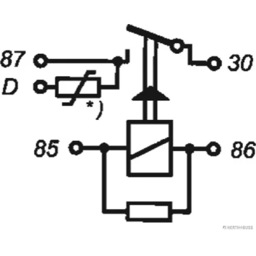Relé pracovného prúdu HERTH+BUSS ELPARTS 75613198 - obr. 1