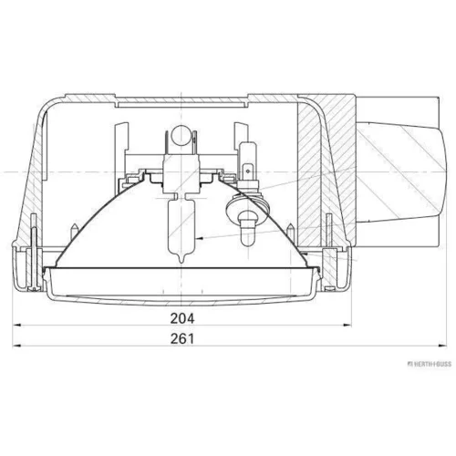 Hlavný svetlomet HERTH+BUSS ELPARTS 81658048 - obr. 3