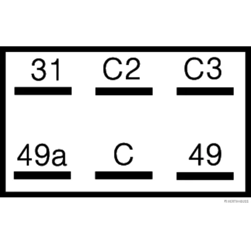 Prerušovač smerových svetiel HERTH+BUSS ELPARTS 75605146 - obr. 1