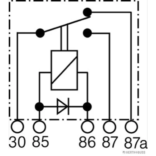 Relé pracovného prúdu HERTH+BUSS ELPARTS 75613193 - obr. 1
