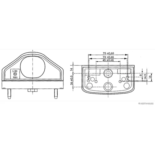 Osvetlenie poznávacej značky HERTH+BUSS ELPARTS 84750048 - obr. 4