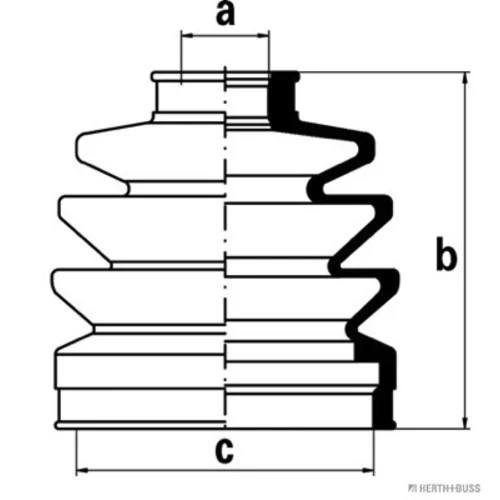 Manžeta hnacieho hriadeľa - opravná sada HERTH+BUSS JAKOPARTS J2863005