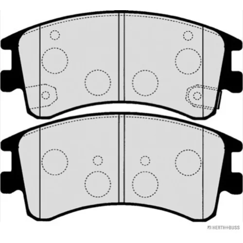 Sada brzdových platničiek kotúčovej brzdy HERTH+BUSS JAKOPARTS J3603056 - obr. 2