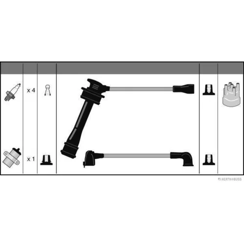 Sada zapaľovacích káblov HERTH+BUSS JAKOPARTS J5382080 - obr. 1