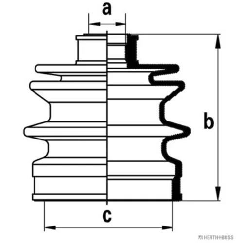 Manžeta hnacieho hriadeľa - opravná sada HERTH+BUSS JAKOPARTS J2863003