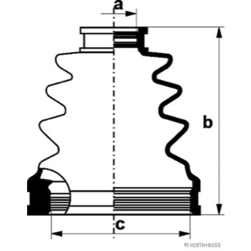 Manžeta hnacieho hriadeľa - opravná sada HERTH+BUSS JAKOPARTS J2881018