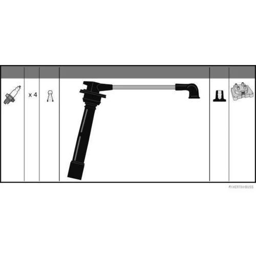 Sada zapaľovacích káblov HERTH+BUSS JAKOPARTS J5380521 - obr. 1