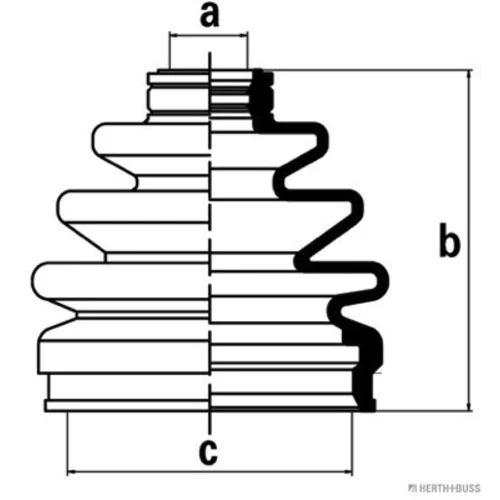 Manžeta hnacieho hriadeľa - opravná sada HERTH+BUSS JAKOPARTS J2860304