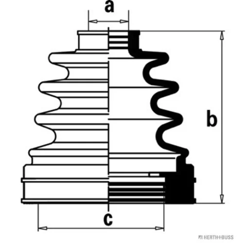 Manžeta hnacieho hriadeľa - opravná sada HERTH+BUSS JAKOPARTS J2881021