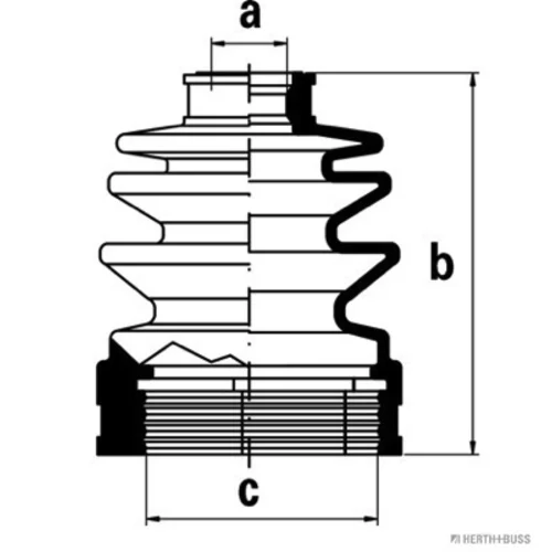 Manžeta hnacieho hriadeľa - opravná sada HERTH+BUSS JAKOPARTS J2888010