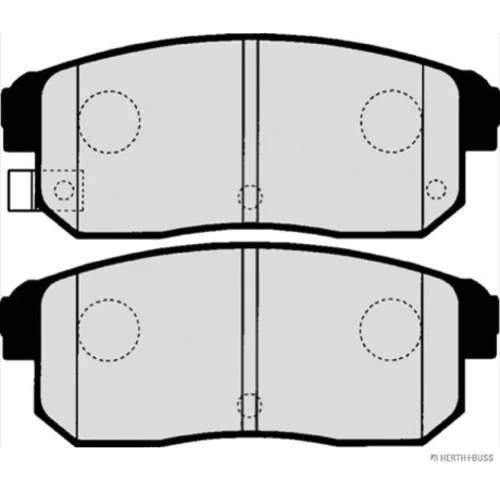 Sada brzdových platničiek kotúčovej brzdy HERTH+BUSS JAKOPARTS J3613018 - obr. 2