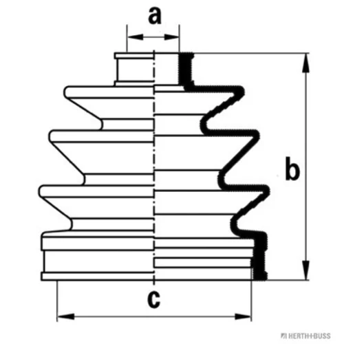 Manžeta hnacieho hriadeľa - opravná sada HERTH+BUSS JAKOPARTS J2861004