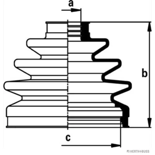Manžeta hnacieho hriadeľa - opravná sada HERTH+BUSS JAKOPARTS J2861030