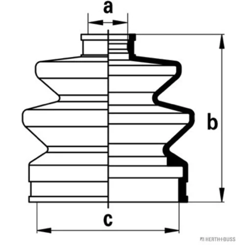 Manžeta hnacieho hriadeľa - opravná sada HERTH+BUSS JAKOPARTS J2864004