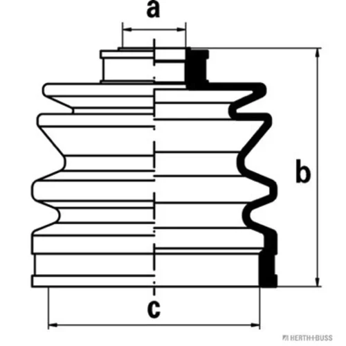 Manžeta hnacieho hriadeľa - opravná sada HERTH+BUSS JAKOPARTS J2865001