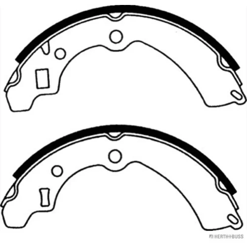 Sada brzdových čeľustí HERTH+BUSS JAKOPARTS J3508010 - obr. 2