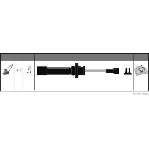 Sada zapaľovacích káblov HERTH+BUSS JAKOPARTS J5383024 - obr. 1