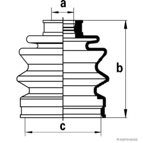 Manžeta hnacieho hriadeľa - opravná sada HERTH+BUSS JAKOPARTS J2860307