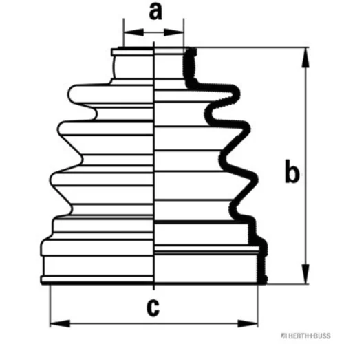 Manžeta hnacieho hriadeľa - opravná sada HERTH+BUSS JAKOPARTS J2865020