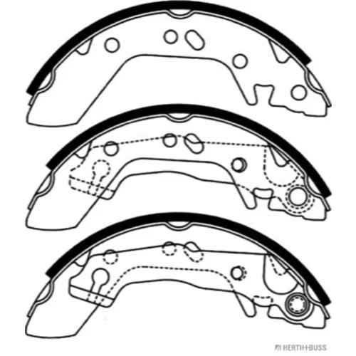 Sada brzdových čeľustí HERTH+BUSS JAKOPARTS J3500517 - obr. 2