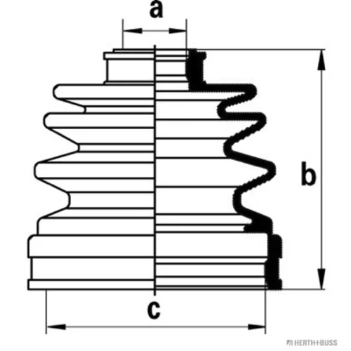 Manžeta hnacieho hriadeľa - opravná sada HERTH+BUSS JAKOPARTS J2862003