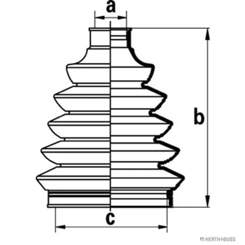 Manžeta hnacieho hriadeľa - opravná sada HERTH+BUSS JAKOPARTS J2864031