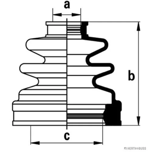 Manžeta hnacieho hriadeľa - opravná sada HERTH+BUSS JAKOPARTS J2882016