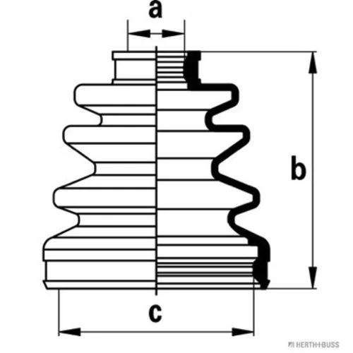 Manžeta hnacieho hriadeľa - opravná sada HERTH+BUSS JAKOPARTS J2884017