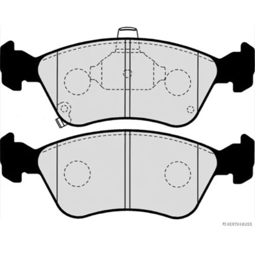 Sada brzdových platničiek kotúčovej brzdy HERTH+BUSS JAKOPARTS J3602080 - obr. 1