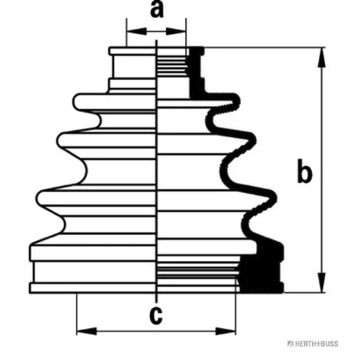 Manžeta hnacieho hriadeľa - opravná sada HERTH+BUSS JAKOPARTS J2882017