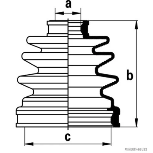 Manžeta hnacieho hriadeľa - opravná sada HERTH+BUSS JAKOPARTS J2883004