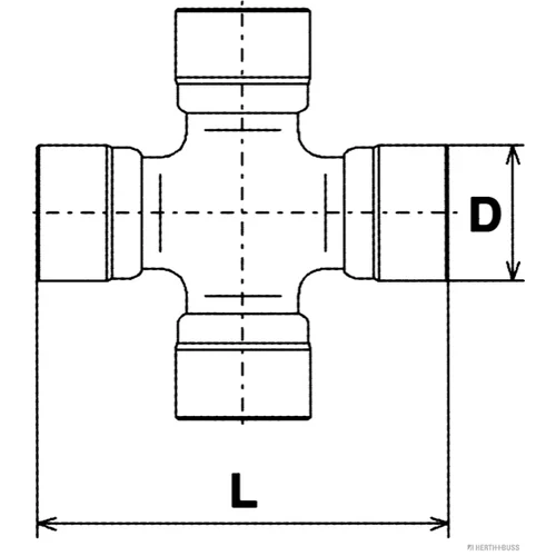Kĺb pozdĺžneho hriadeľa HERTH+BUSS JAKOPARTS J2920502 - obr. 1