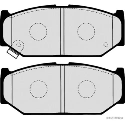 Sada brzdových platničiek kotúčovej brzdy HERTH+BUSS JAKOPARTS J3608030 - obr. 2